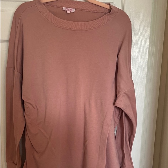 Pink Lily Tops - Pink Lily Blush Pink Sweatshirt